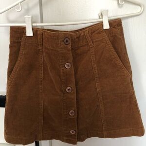 Forever 21 Tan Corduroy Mini Skirt